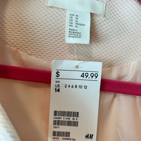 NWT H&M Peach Long Jacket Blazer - Picture 3 of 6